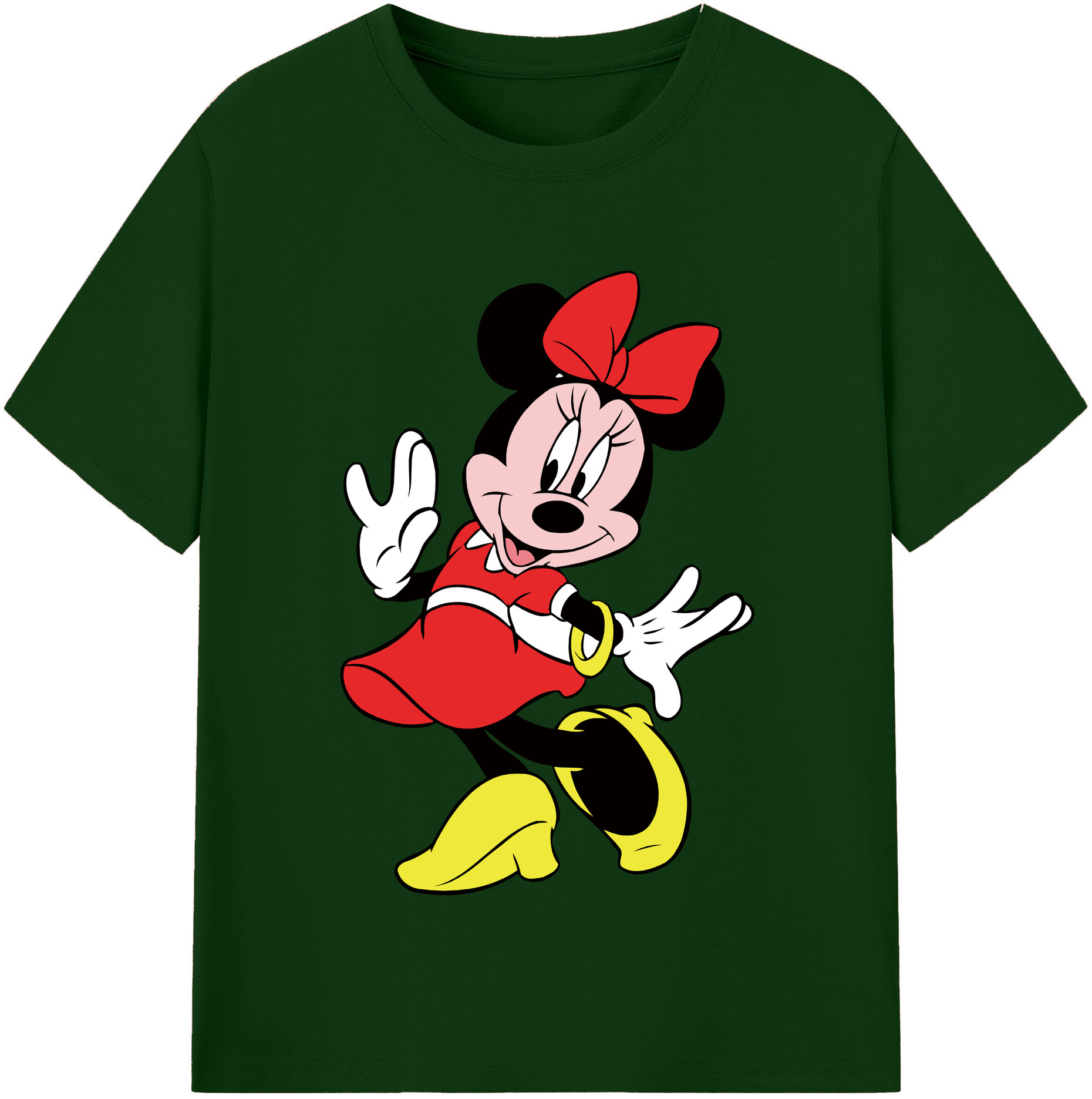 （画像用） ミッキーマウス Mickey Mouse 綿100％半袖Tシャツ（フロントプリント）